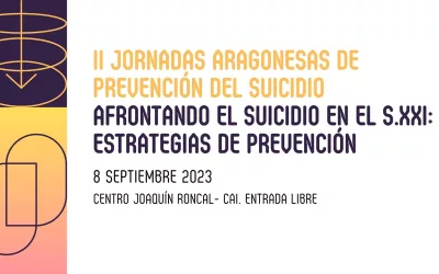 Participamos en las II Jornadas Aragonesas de Prevención del Suicidio